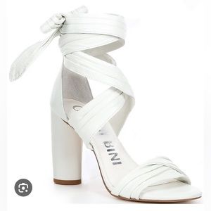 Gianni Bini Astraahh Leather Ankle Wrap Block Heel Sandals Size 6 / Never worn